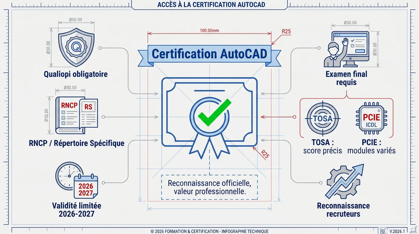 Certification AutoCAD et reconnaissance professionnelle CPF