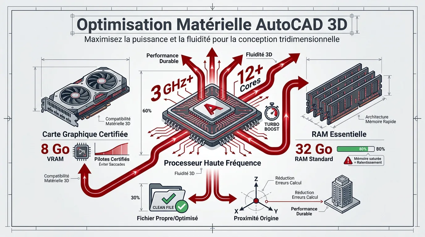 Matériel optimisé AutoCAD 3D