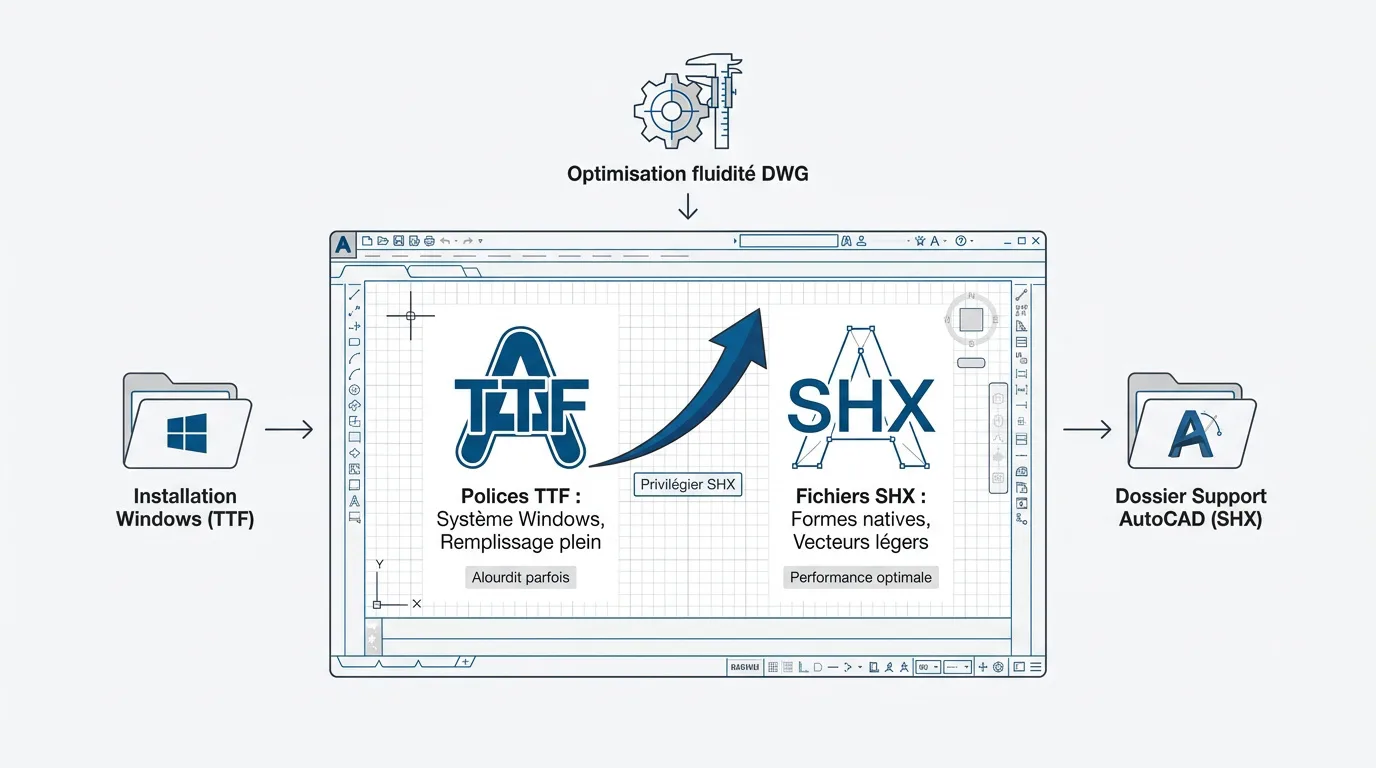 Optimisation des polices sur AutoCAD